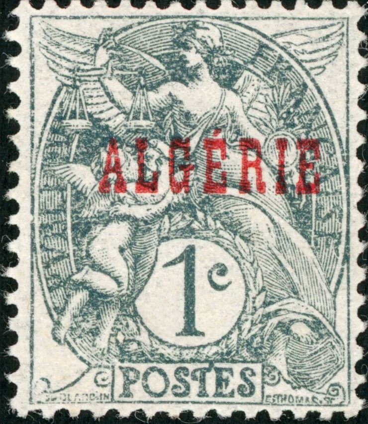 Timbre de France N° 107 surchargé ALGERIE