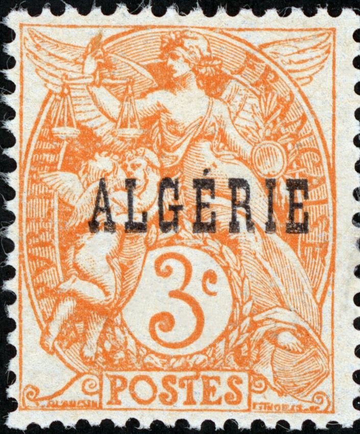 Timbre de France N° 109 surchargé ALGERIE