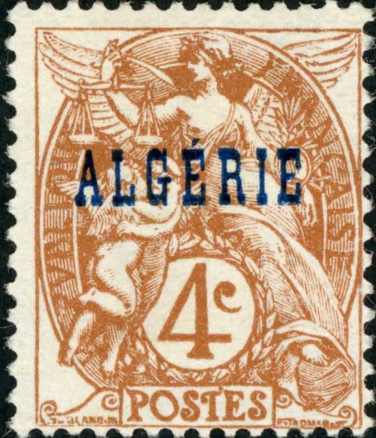 Timbre de France N° 110a surchargé ALGERIE