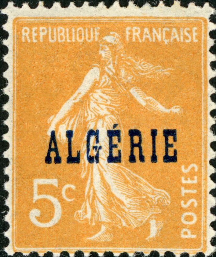 Timbre de France N° 158 surchargé ALGERIE