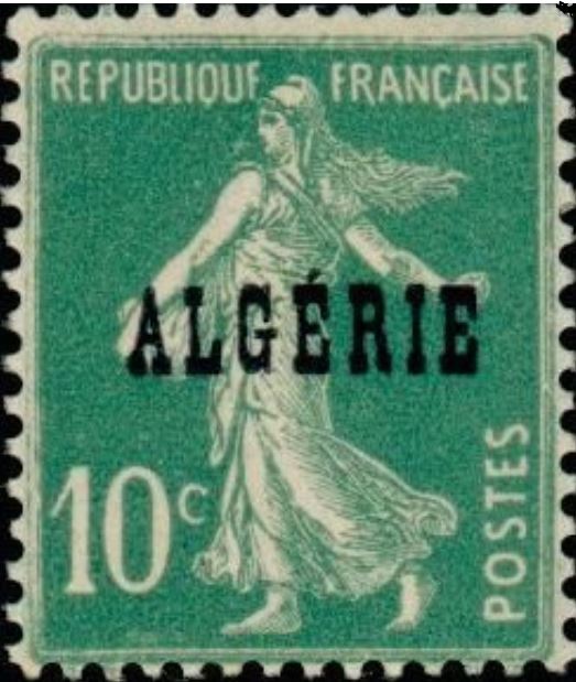 Timbre de France N° 130 surchargé ALGERIE