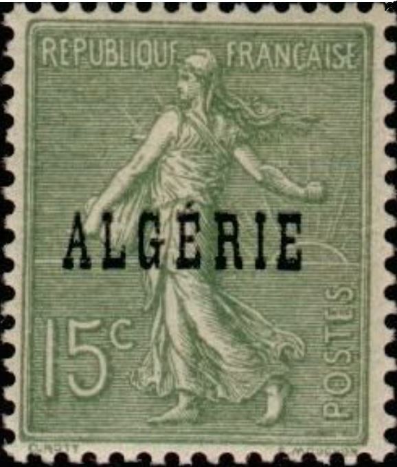 Timbre de France N° 130c surchargé ALGERIE