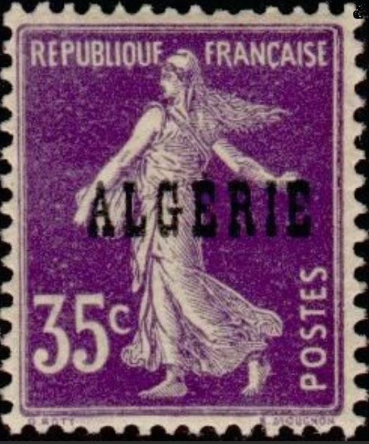 Timbre de France N° 142 surchargé ALGERIE