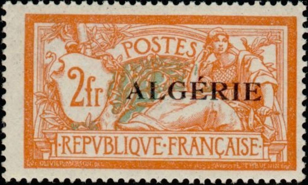 Timbre de France N° 145 surchargé ALGERIE