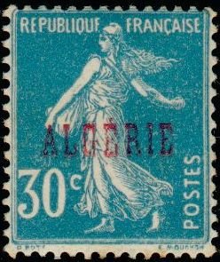 Timbre de France N° 208 surchargé ALGERIE